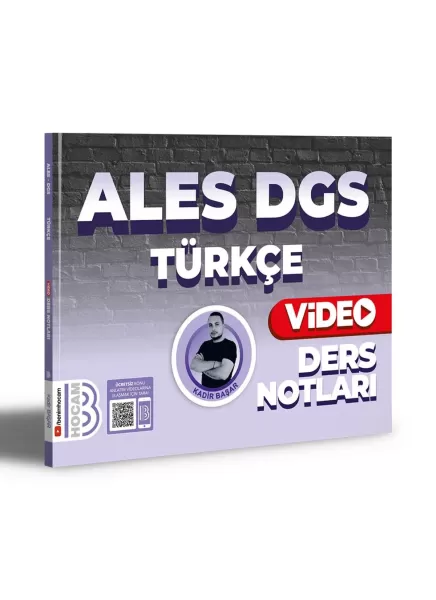 2024 ALES DGS Türkçe Video Ders Notları Benim Hocam Yayınları