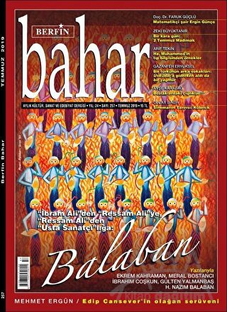 Berfin Bahar Aylık Kültür Sanat ve Edebiyat Dergisi Sayı 257 Temmuz 2019