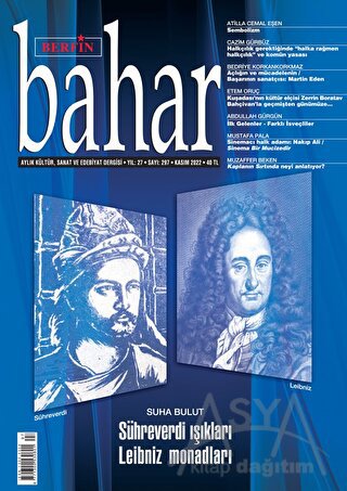 Berfin Bahar Aylık Kültür Sanat ve Edebiyat Dergisi Sayı: 297 Kasım 2022