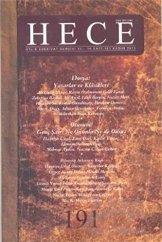 Hece Aylık Edebiyat Dergisi Sayı: 191