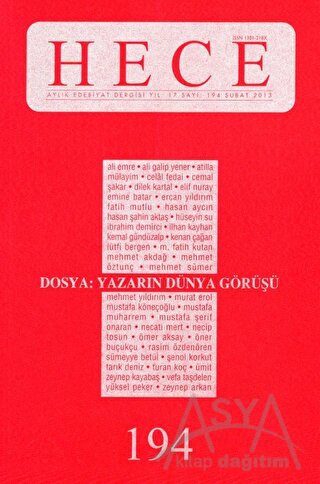 Hece Aylık Edebiyat Dergisi Sayı: 194
