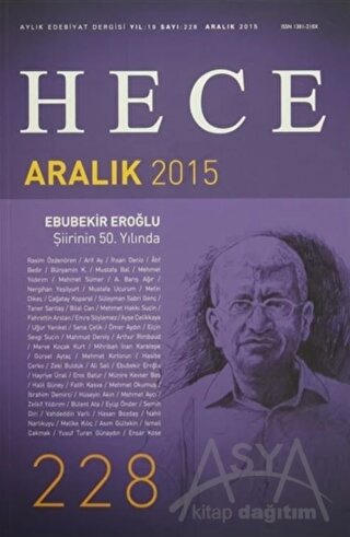 Hece Aylık Edebiyat Dergisi Sayı: 228 - Aralık 2015