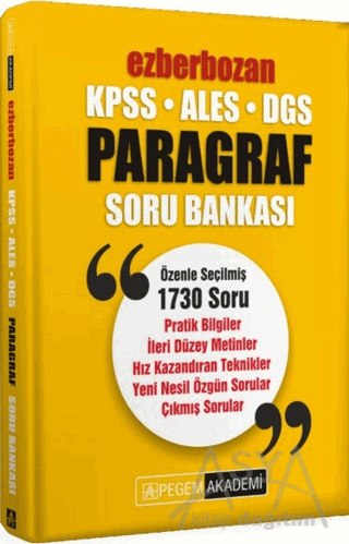Ezberbozan KPSS ALES DGS Paragraf Soru Bankası
