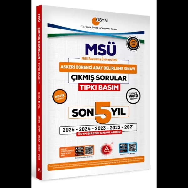 Son 5 yıl MSÜ Çıkmış Sorular-Tıpkı Basım-Bire Bir ÖSYM-Tamamı Video Çözümlü