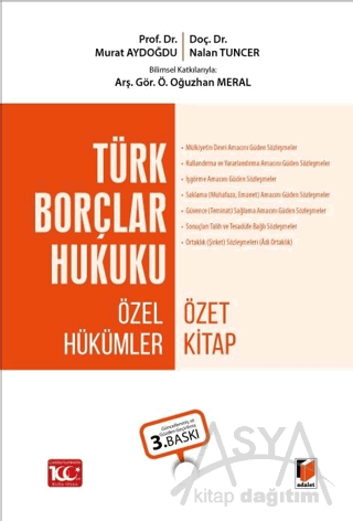 Türk Borçlar Hukuku Özel Hükümler Özet Kitap (Ciltli)