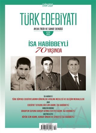 Türk Edebiyatı Dergisi Sayı: 552 Ekim 2019