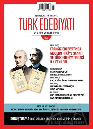 Türk Edebiyatı Dergisi Sayı: 597 Temmuz 2023