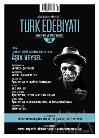 Türk Edebiyatı Dergisi Sayı: 598 Ağustos 2023