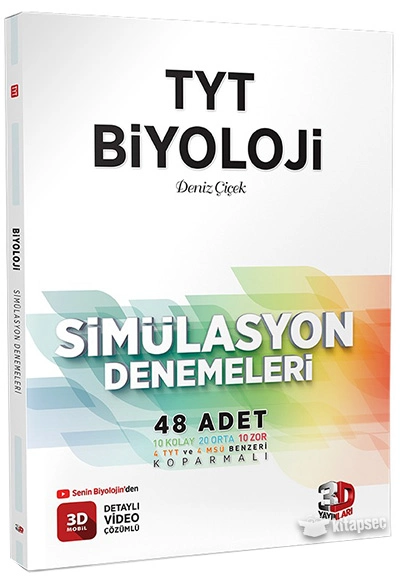 3D Yayınları TYT Biyoloji Simülasyon Denemeleri